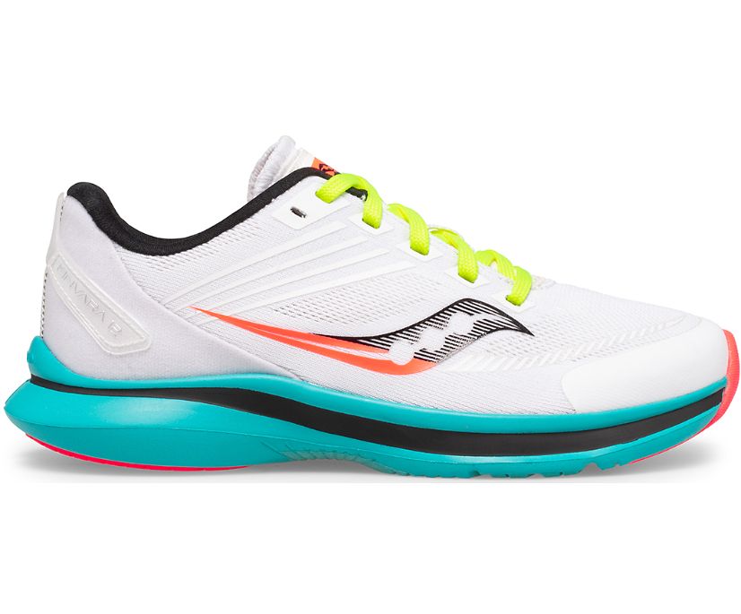 Kids' Saucony Kinvara 12 Sneakers White / Blue | Singapore 887EBCX